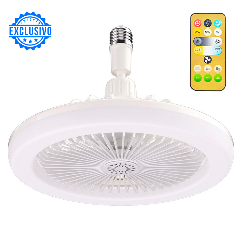 Lumix ShopResolve™  Lampada Led + Ventilador com Controle Remoto| QUEIMA ESTOQUE 🔥