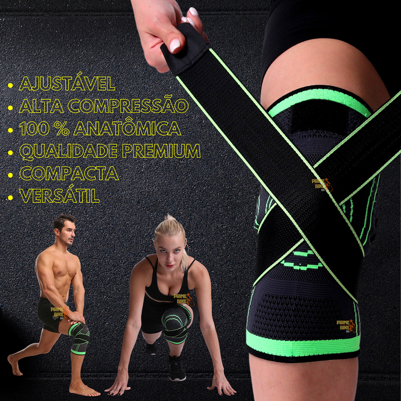 Joelheira Fitness Ajustável Esportiva Compressão Leve Corrida Bike Musculação Academia