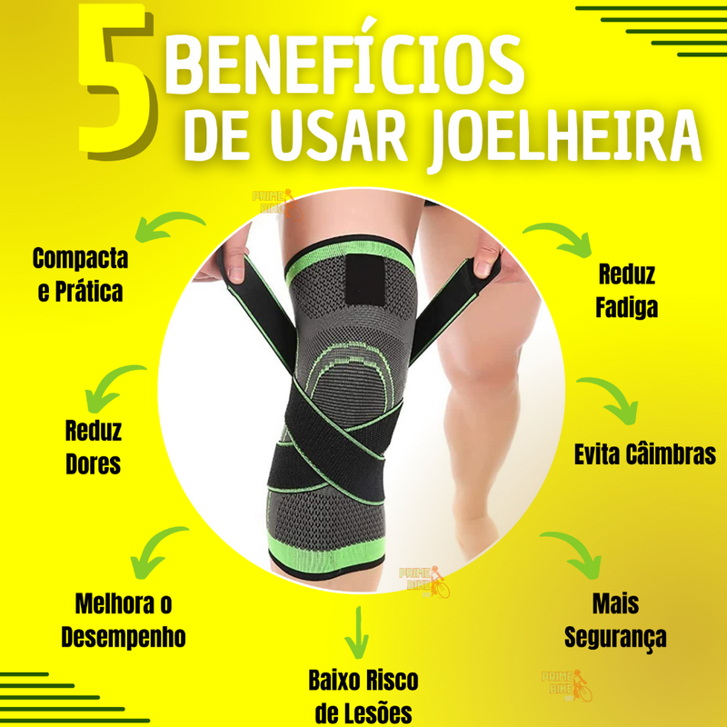Joelheira Fitness Ajustável Esportiva Compressão Leve Corrida Bike Musculação Academia